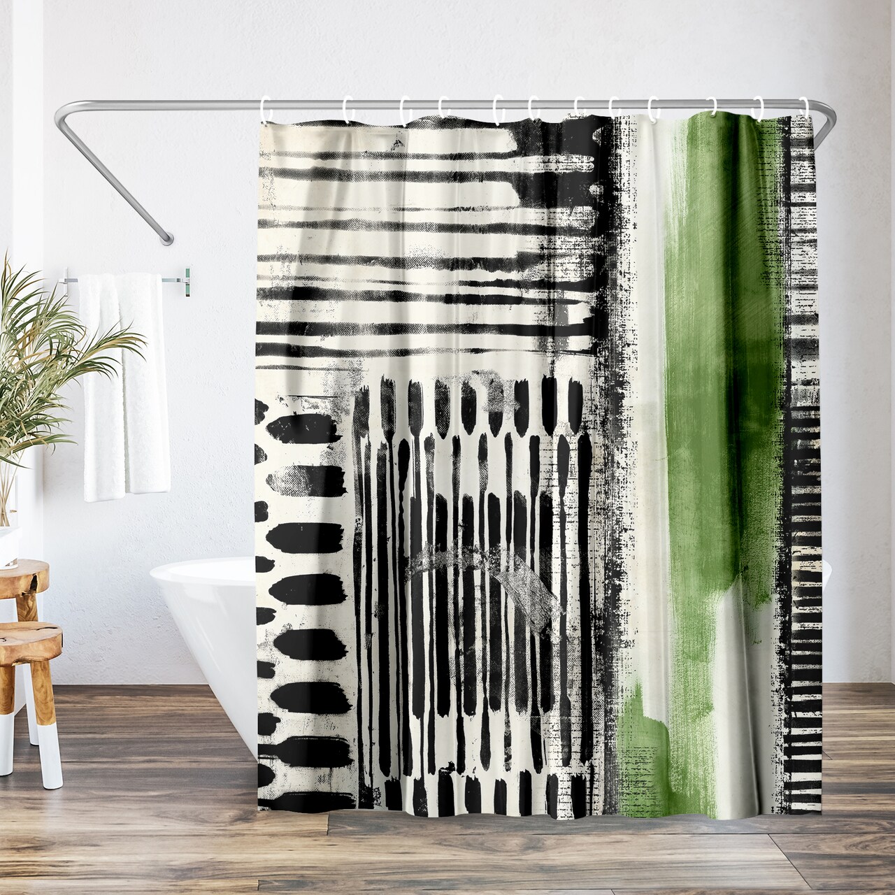 Abstract Shower Curtain No Borders Shower Curtain by PI Creative Art